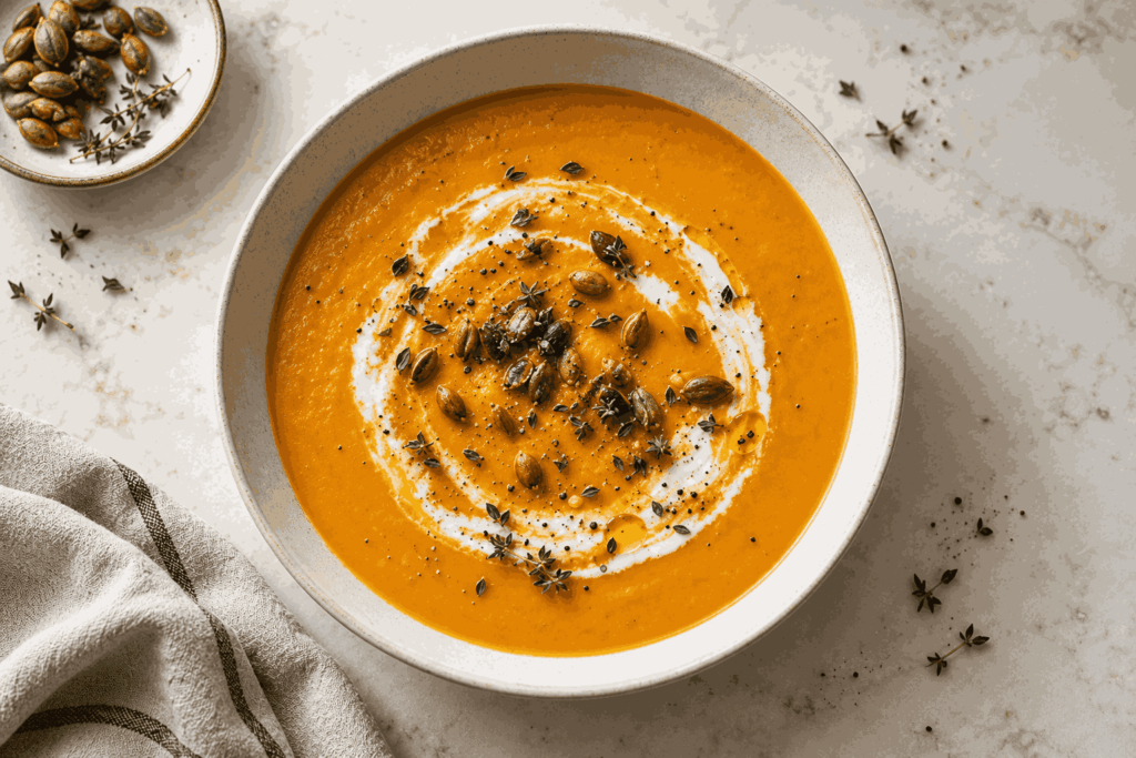 Kürbissuppe mit Kokosmilch – wenn die kalte Jahreszeit im Topf ankommt